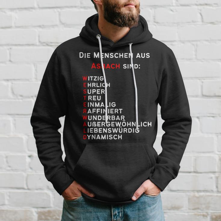 Personalisiertes Asbach-Stadtstolz Hoodie, Text in Akrostichon-Form Geschenke für Ihn