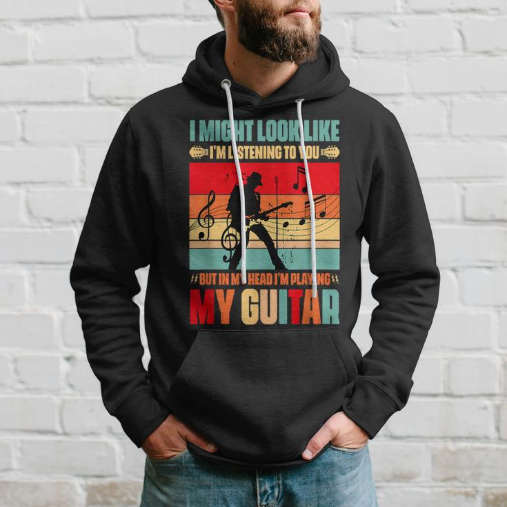 Play Guitar Vintage Music Graphic For Guitarists Hoodie Gifts for Him