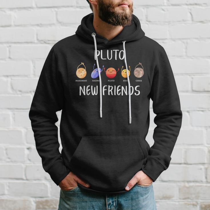 Pluto New Friends Dwarf Planets Astronomy Science Hoodie Gifts for Him