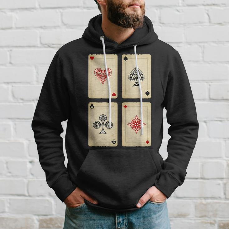 Poker Texas Hold'em Gambling Casino 4 Aces Poker Hoodie Gifts for Him