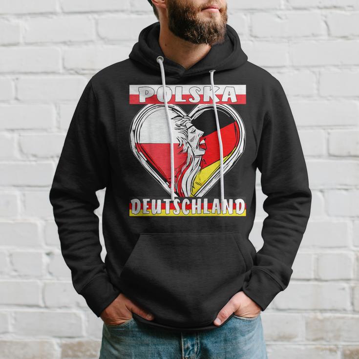 Polska Deutschland Herz Deutsch Polen Kapuzenpullover Geschenke für Ihn