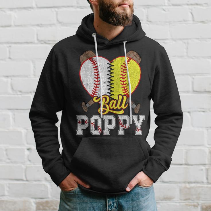 Poppy Of Both Ball Poppy Baseball Softball Pride Hoodie Gifts for Him