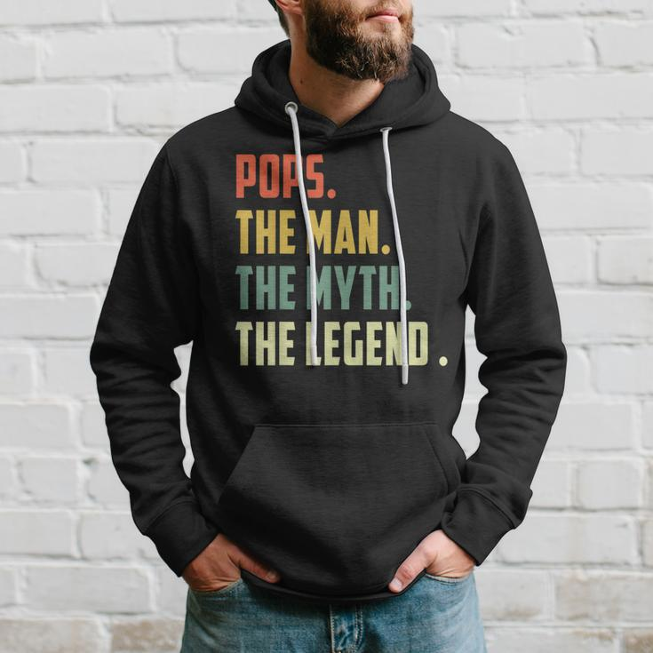 Pops The Man The Myth The Legend Father's Day Hoodie Gifts for Him
