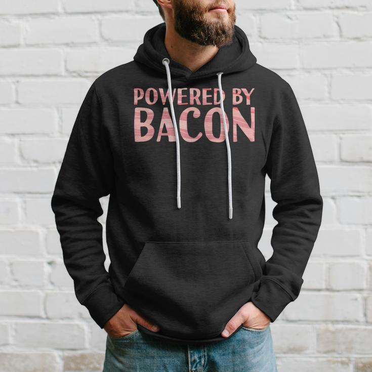 Powered By Bacon Hungry Ham Pork Lover Foodie Hoodie Gifts for Him