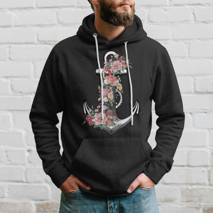 Preppy Nautical Anchor For Sailors Boaters & Yachting Hoodie Gifts for Him