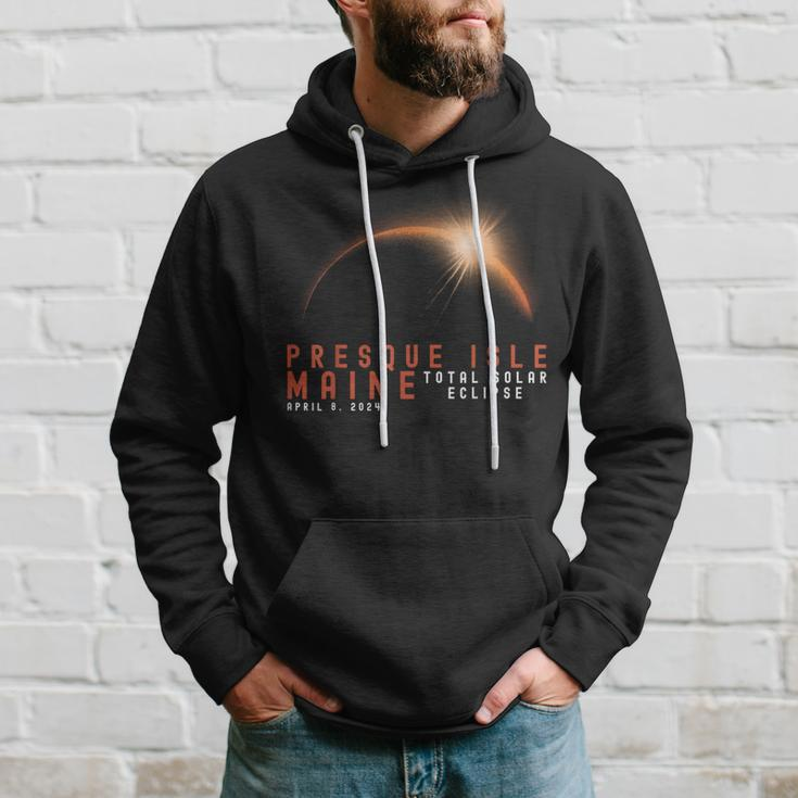 Presque Isle Maine Eclipse Solar Total April 8 2024 Eclipse Hoodie Gifts for Him