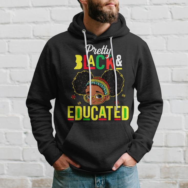 Pretty Black & Educated African American Black History Girls Hoodie Gifts for Him