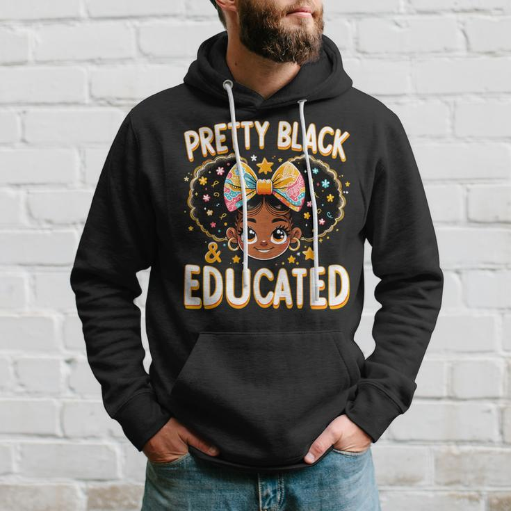 Pretty Black And Educated Black History Queen African Hoodie Gifts for Him
