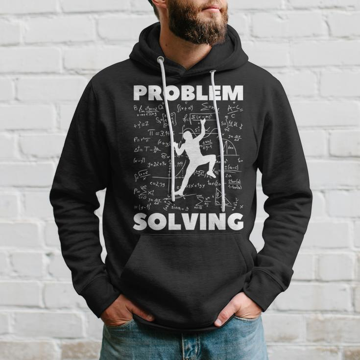 Problem-Solving-Climber Rock-Climbing-Bouldering-Pun Hoodie Gifts for Him