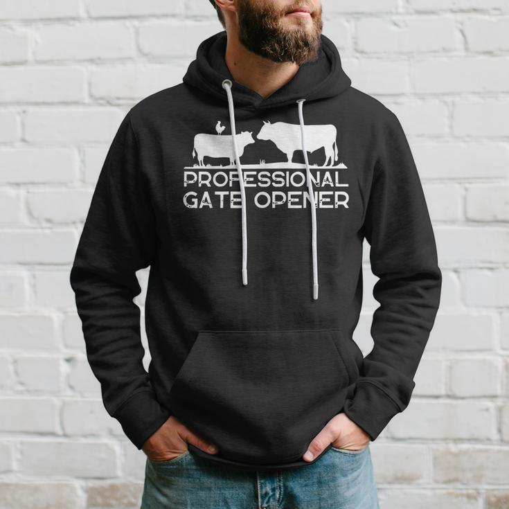 Professional Gate Opener Farmer Cow Vintage Farm Animal Hoodie Gifts for Him