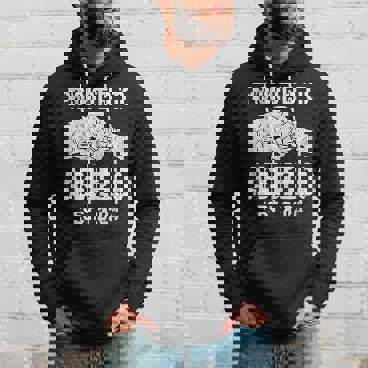 Promoted To Abuelo Est 2024 New Abuelo Father's Day Hoodie Gifts for Him