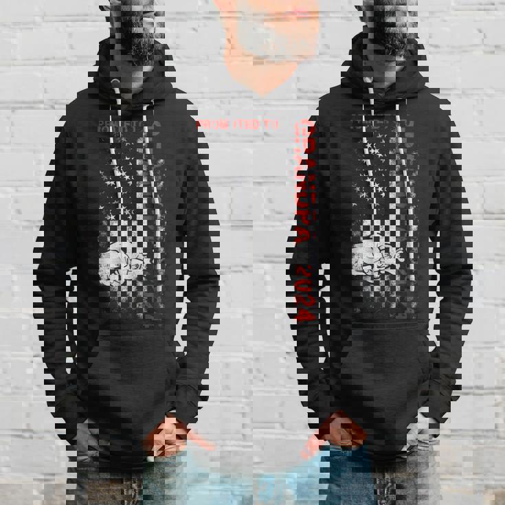 Promoted To Grandpa 2024 New First Grandpa 2024 Hoodie Gifts for Him