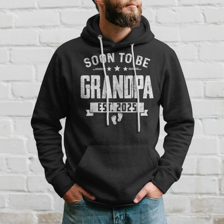Promoted To Grandpa Est 2025 Fathers Day To New Papa Hoodie Gifts for Him