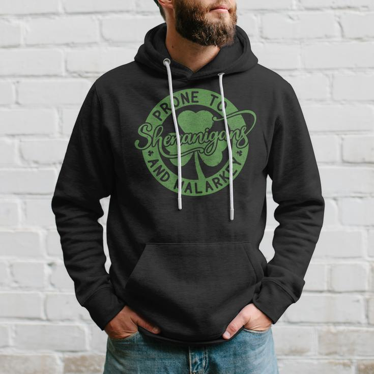 Prone To Shenanigans And Malarkey St Patricks Day 2024 Hoodie Gifts for Him