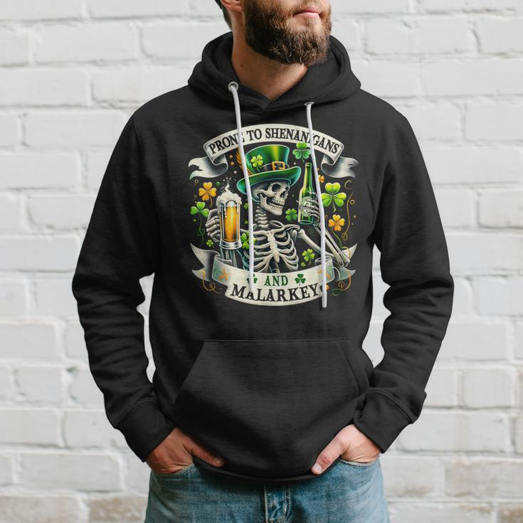 Prone To Shenanigans And Malarkey St Patrick's Day Hoodie Gifts for Him