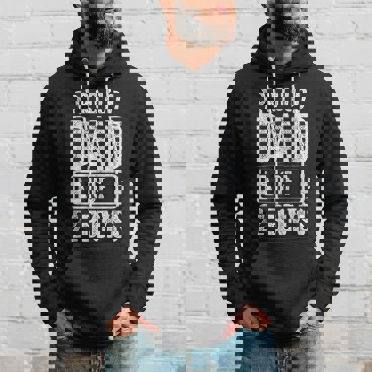 Proud Dad Of 2 Boys Daddy Of Two Sons Hoodie Gifts for Him