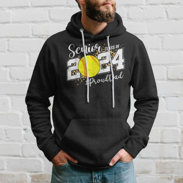 Proud Dad Of A 2024 Senior Graduate Class 2024 Softball Hoodie Gifts for Him