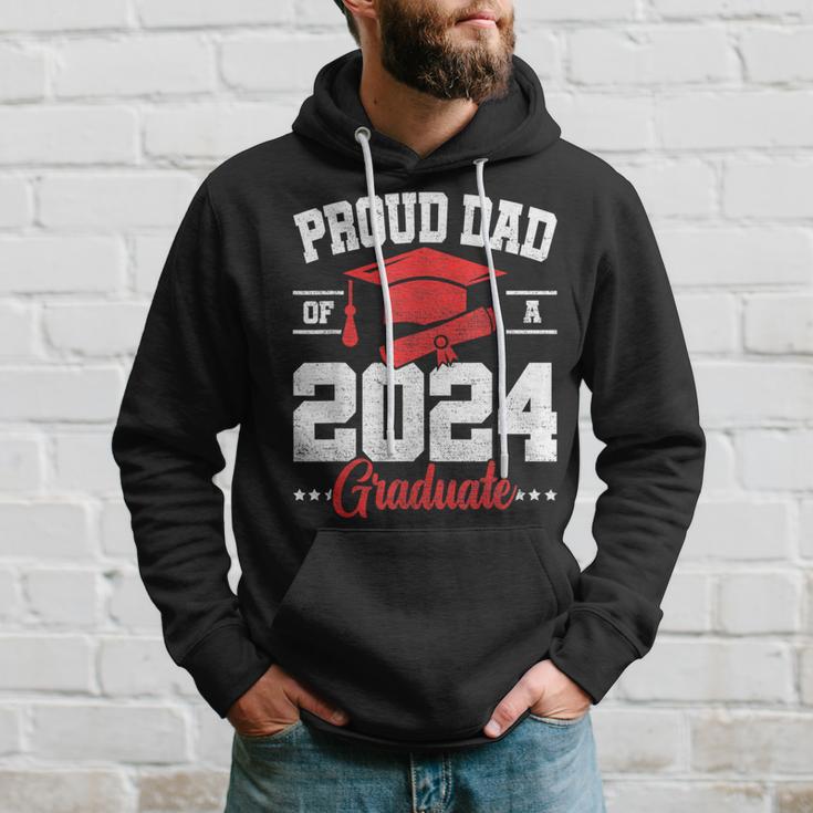 Proud Dad Of A Class Of 2024 Graduate Senior Graduation Hoodie Gifts for Him