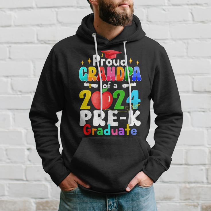 Proud Grandpa Of A 2024 Pre-K Graduate Matching Family Grad Hoodie Gifts for Him