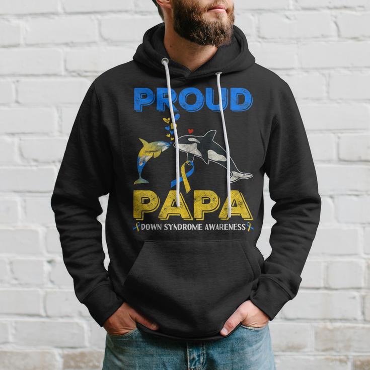 Proud Papa Welttag Zur Aufklärung Über Das Down-Syndrom Niedlicher Orca T21 Kapuzenpullover Geschenke für Ihn