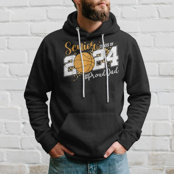Proud Senior Dad Class Of 2024 Basketball Graduation Hoodie Gifts for Him