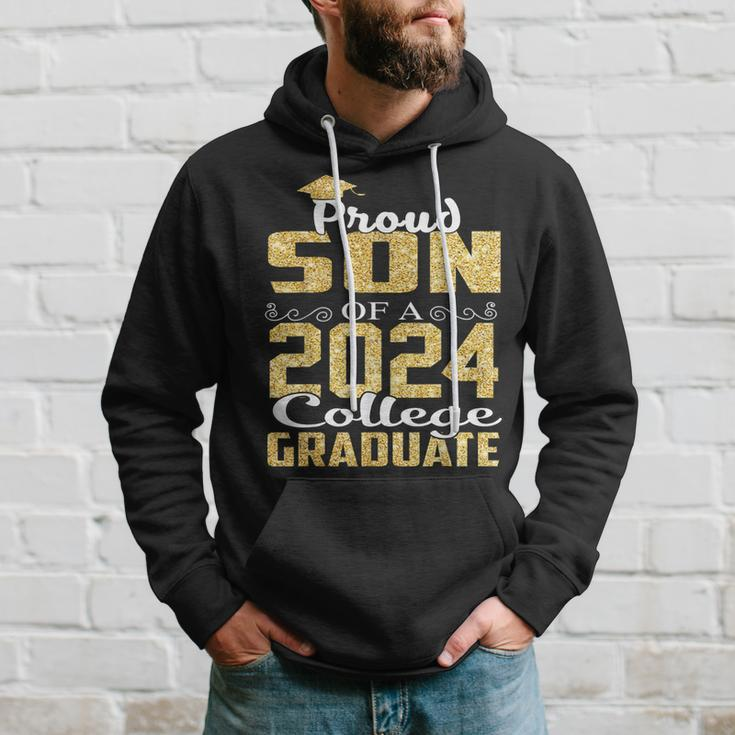 Proud Son Of 2024 Graduate College Graduation Hoodie Gifts for Him