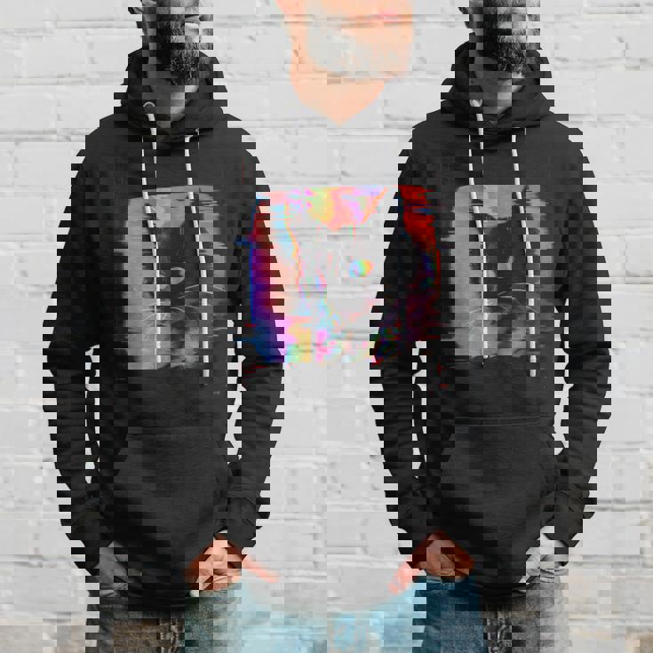 Psychedelic Trippy Glitch Cat 80S 90S Vaporwave Synthwave Hoodie Gifts for Him Psychedelic Trippy Glitch Cat 80S 90S Vaporwave Synthwave Hoodie Gifts for Him