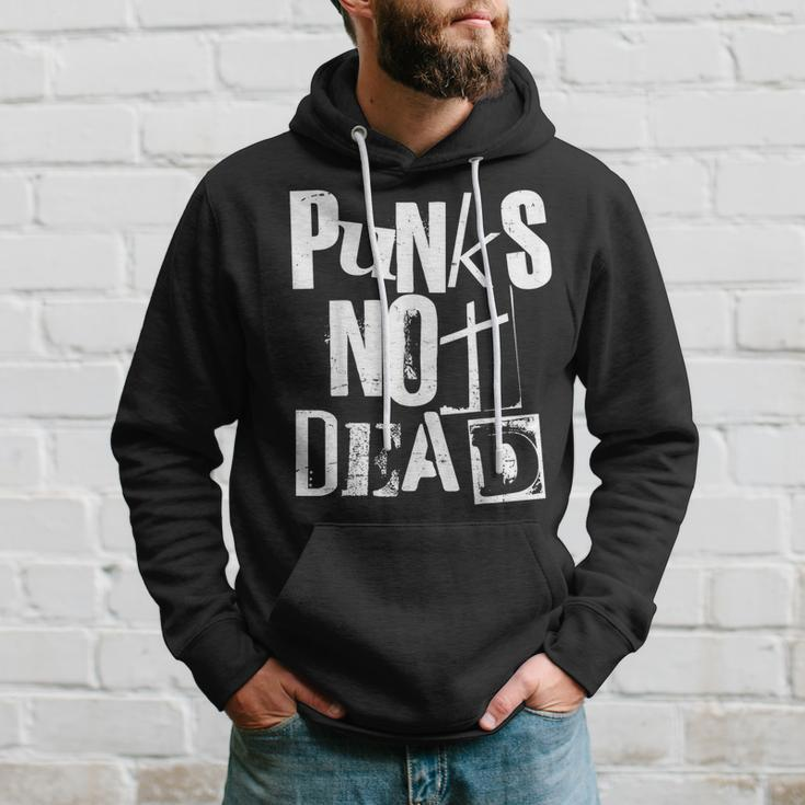 Punk Not Dead Vintage Grunge Punk Is Not Dead Rock Hoodie Geschenke für Ihn