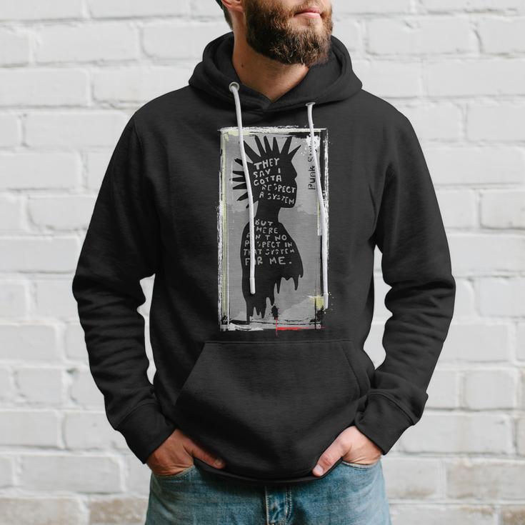 Punk Why Respect The System Anarchy Style Vintage Hoodie Gifts for Him