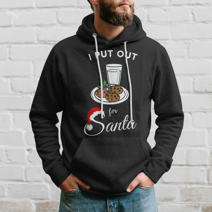 I Put Out For Santa Milk And Cookies Christmas Sarcasm Hoodie Gifts for Him
