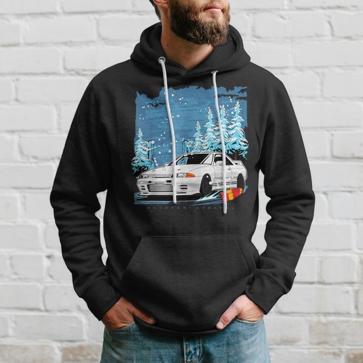 R33 Skyline Jdm Car WinterChristmas Theme Hoodie Gifts for Him