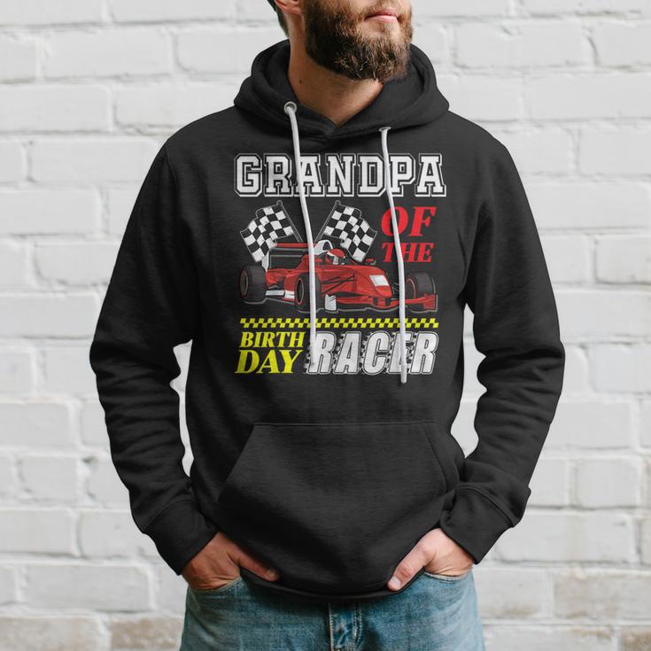 Race Car Party Grandpa Of The Birthday Racer Racing Family Hoodie Gifts for Him