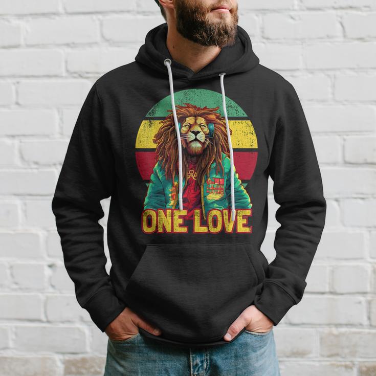 Rasta Lion Reggae Music One Love Graphic Hoodie Gifts for Him