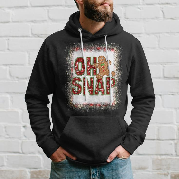 Red Cheerful Sparkly Oh Snap Gingerbread Christmas Cute Xmas Hoodie Gifts for Him