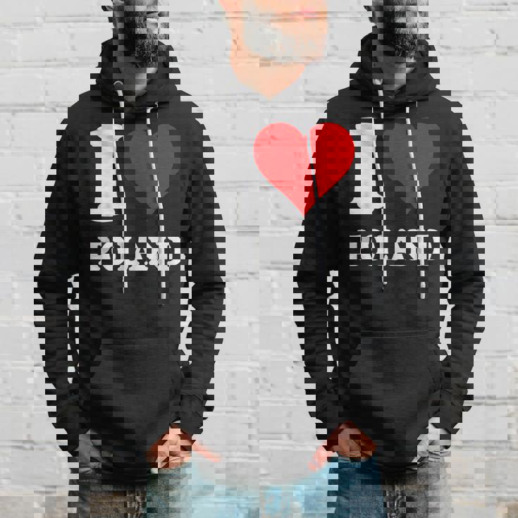 Red Heart I Love Poland Hoodie Gifts for Him
