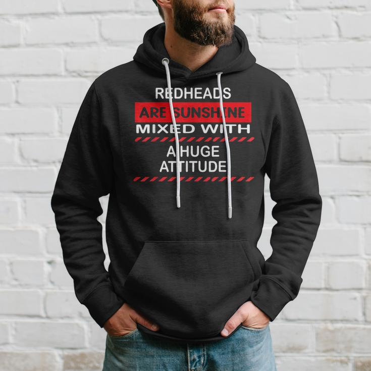 Redheads Are Sunshine Mixed With A Huge Attitude Ginger Hair Hoodie Gifts for Him