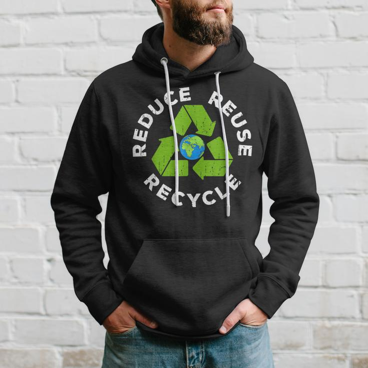 Reduce Reuse Recycle Earth Day 2024 Hoodie Gifts for Him