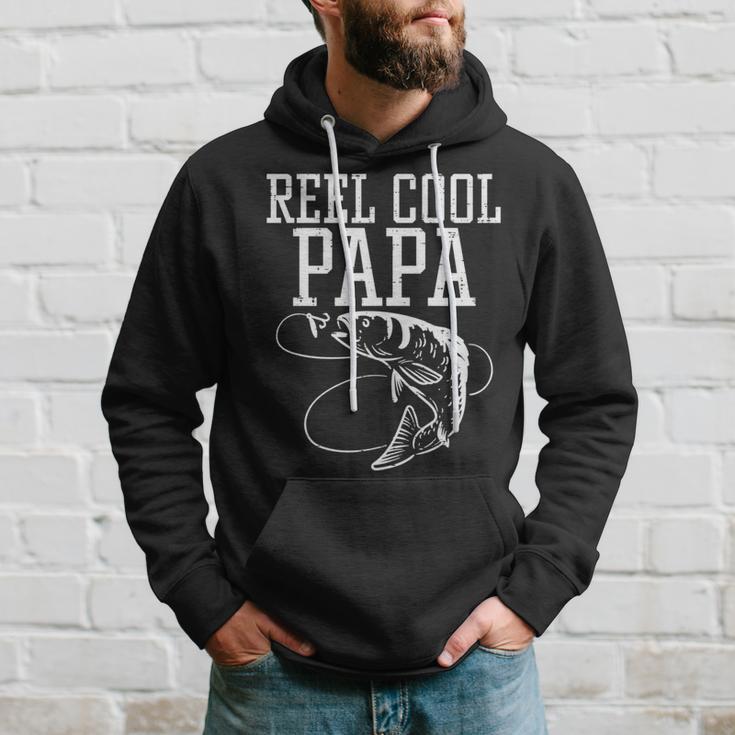 Reel Cool Daddy Papa Fisch Angeln Angeln Angler Angler Papa Herren Kapuzenpullover Geschenke für Ihn