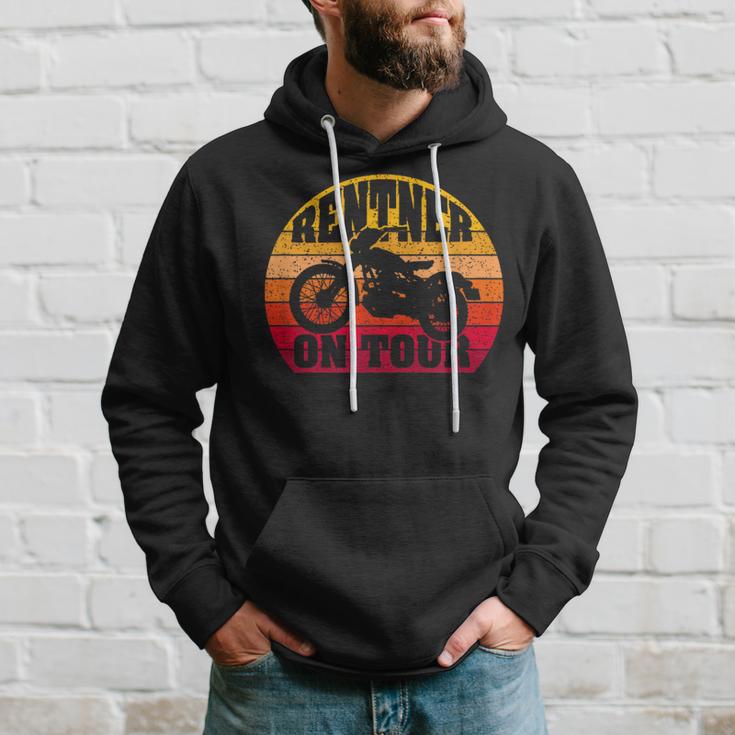 Rentner On Tourintage Motorcycle Biker Hoodie Geschenke für Ihn