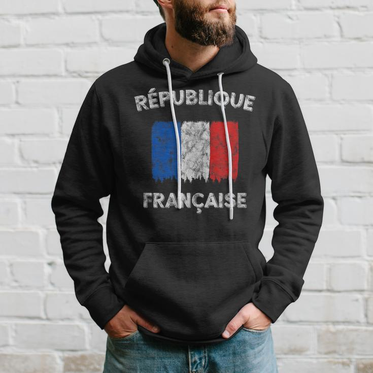 Republique Francaise Vintage French Flag Hoodie Gifts for Him