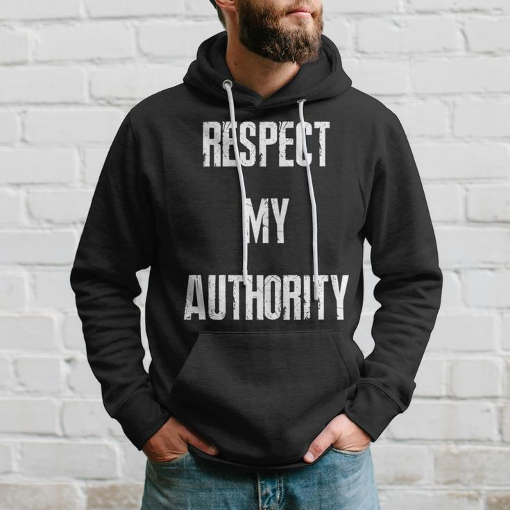 Respect My Authority Vintage Hoodie Gifts for Him
