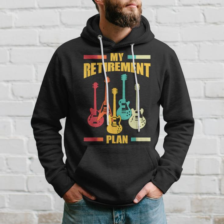 My Retirement Plan Electric Guitar Musical String Instrument Hoodie Gifts for Him