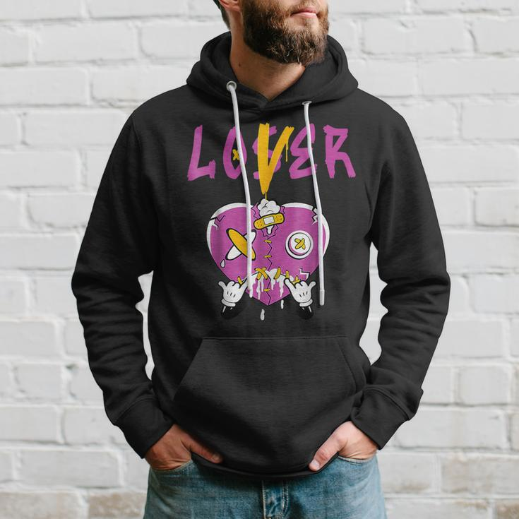 Retro 1 Brotherhood Loser Lover Heart Dripping Shoes Hoodie Gifts for Him
