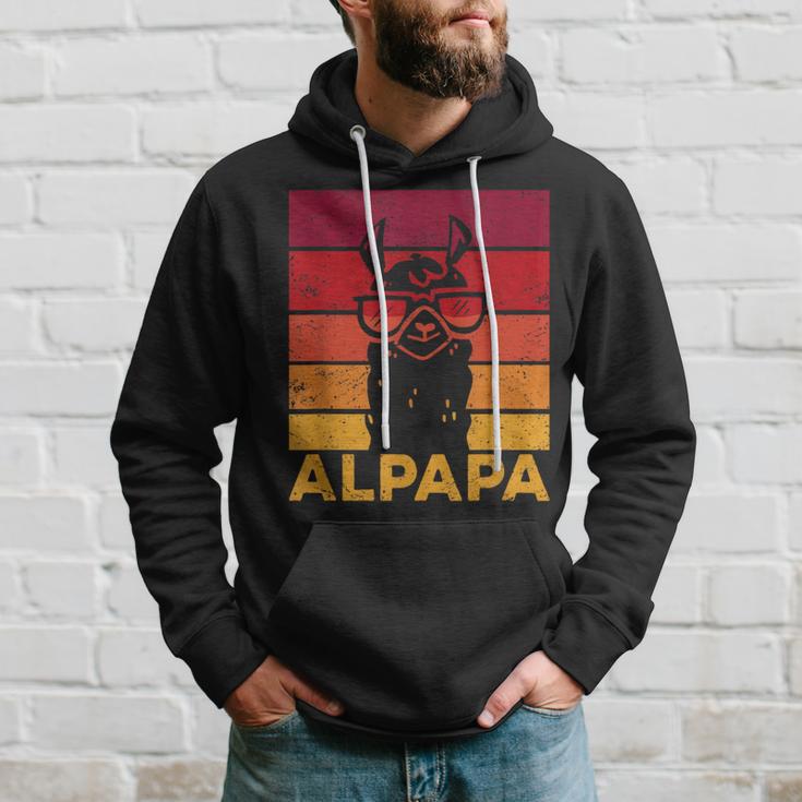 Retro Alpapaatertag Bester Papa Alpaka Kapuzenpullover Geschenke für Ihn