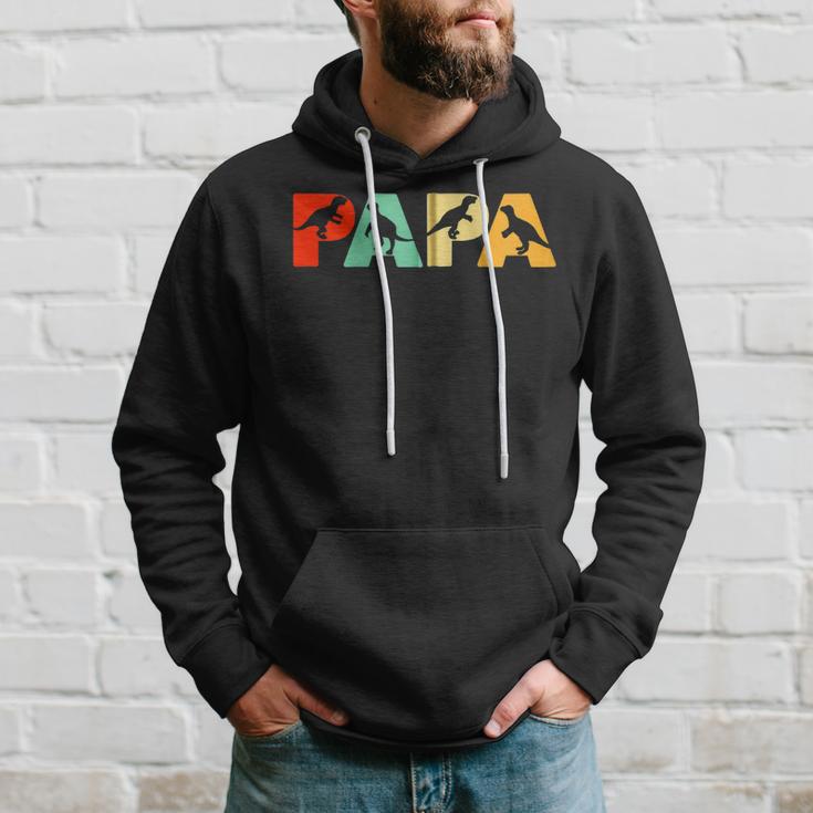 Retro Dinosaurier Papa Lustiger Papa Dinosaurierater Kapuzenjacke Kapuzenpullover Geschenke für Ihn