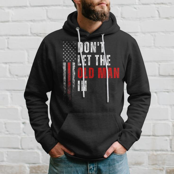 Retro Don't Let The Old Man In Vintage American Flag Hoodie Gifts for Him