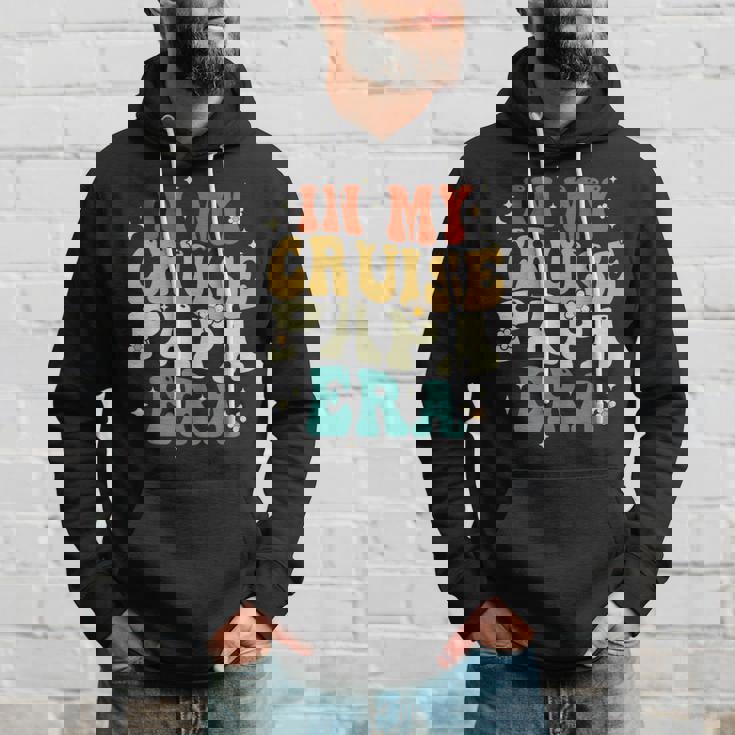 Retro Groovy In My Cruise Papa Era Cruise Father's Day Hoodie Gifts for Him