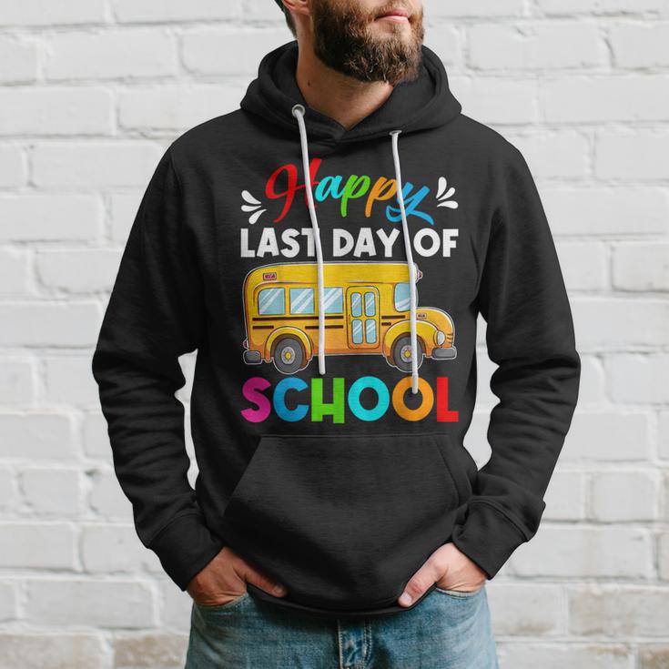 Retro Happy Last Day Of School School Bus Driver Off Duty Hoodie Gifts for Him