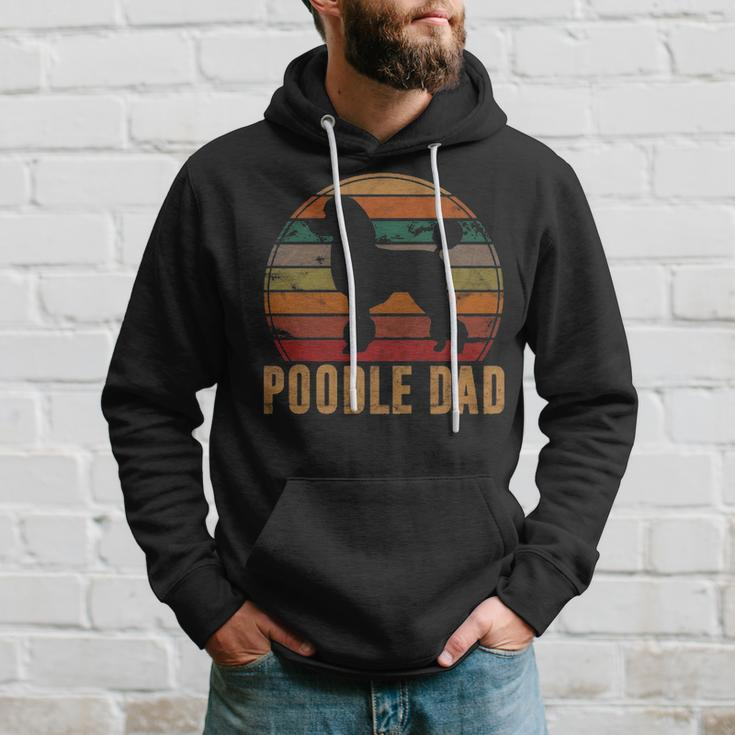 Retro Poodle Dad Dog Owner Pet Poodle Father Hoodie Gifts for Him