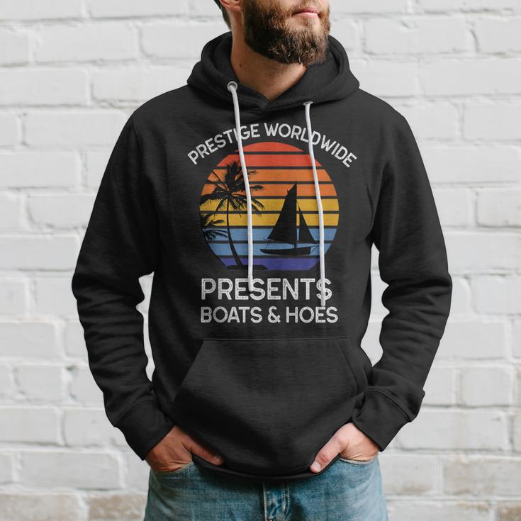 Retro Style Lover Prestige Worldwide Boats And Hoes Hoodie Gifts for Him